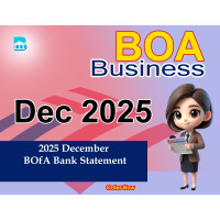2025 December BOfA Bank Statement (Business Template)